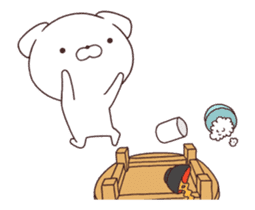 Daily Lives of cute moving white dogs. sticker #13751380