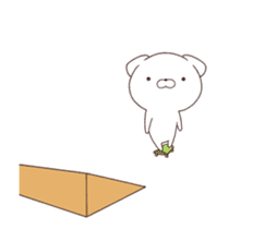 Daily Lives of cute moving white dogs. sticker #13751388