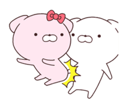Daily Lives of cute moving white dogs. sticker #13751393