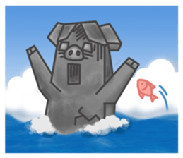 The blue rookie-Jacky the Hong Kong pig sticker #13752642