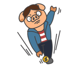 The blue rookie-Jacky the Hong Kong pig sticker #13752646