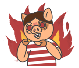 The blue rookie-Jacky the Hong Kong pig sticker #13752651