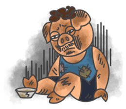 The blue rookie-Jacky the Hong Kong pig sticker #13752652