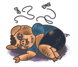 The blue rookie-Jacky the Hong Kong pig sticker #13752653