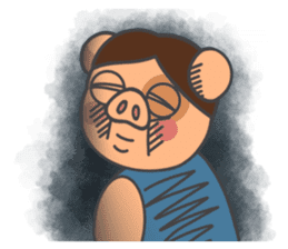 The blue rookie-Jacky the Hong Kong pig sticker #13752656