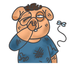 The blue rookie-Jacky the Hong Kong pig sticker #13752668