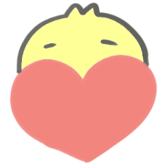 Heart balloon chick
