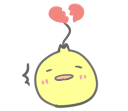 Heart balloon chick sticker #13754367
