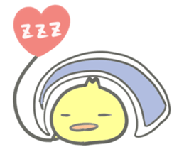 Heart balloon chick sticker #13754376