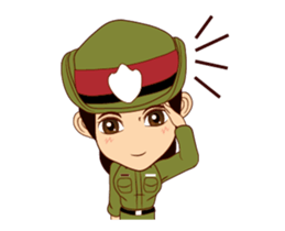Police/Soldier lady 555 sticker #13754830