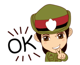 Police/Soldier lady 555 sticker #13754831