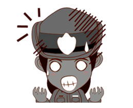 Police/Soldier lady 555 sticker #13754833