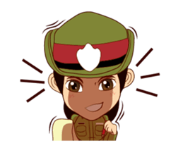 Police/Soldier lady 555 sticker #13754834