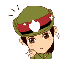 Police/Soldier lady 555 sticker #13754835