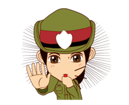 Police/Soldier lady 555 sticker #13754837