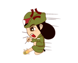 Police/Soldier lady 555 sticker #13754838