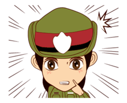 Police/Soldier lady 555 sticker #13754840