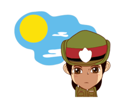 Police/Soldier lady 555 sticker #13754841