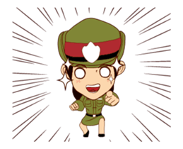 Police/Soldier lady 555 sticker #13754843