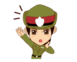 Police/Soldier lady 555 sticker #13754847