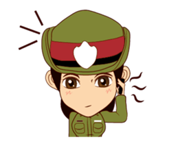 Police/Soldier lady 555 sticker #13754849