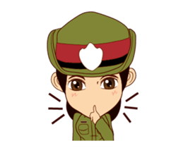 Police/Soldier lady 555 sticker #13754850