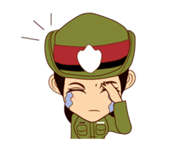 Police/Soldier lady 555 sticker #13754852