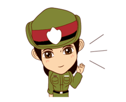 Police/Soldier lady 555 sticker #13754853