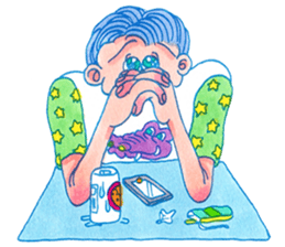 NEGATIVE BLUE sticker #13755967