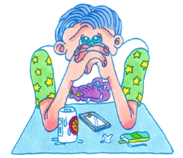 NEGATIVE BLUE sticker #13755967