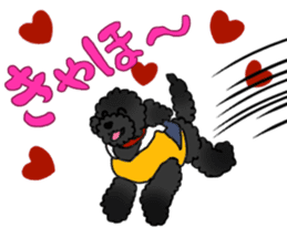 COO-chan: Black Toy Poodle sticker #13757392