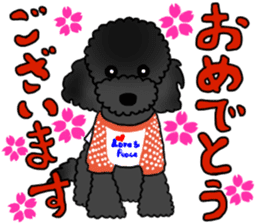 COO-chan: Black Toy Poodle sticker #13757400