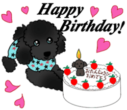 COO-chan: Black Toy Poodle sticker #13757405