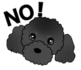 COO-chan: Black Toy Poodle sticker #13757426