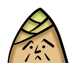 Cute bamboo shoots sticker #13757927