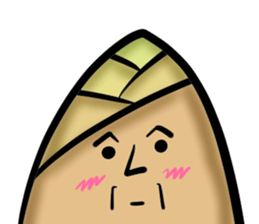 Cute bamboo shoots sticker #13757929