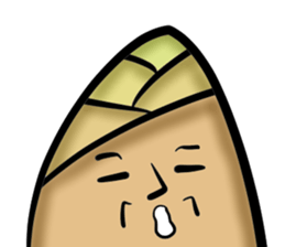 Cute bamboo shoots sticker #13757930