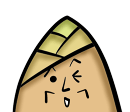 Cute bamboo shoots sticker #13757932