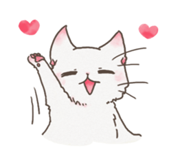 Daily life of White Cat. sticker #13758446