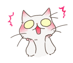 Daily life of White Cat. sticker #13758447