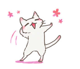Daily life of White Cat. sticker #13758448