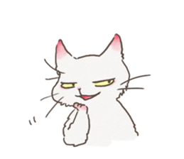 Daily life of White Cat. sticker #13758449