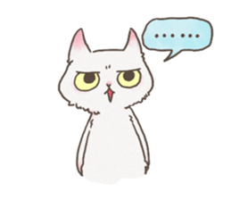 Daily life of White Cat. sticker #13758451