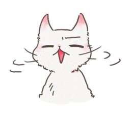 Daily life of White Cat. sticker #13758452