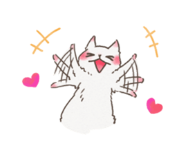 Daily life of White Cat. sticker #13758453