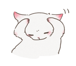 Daily life of White Cat. sticker #13758456