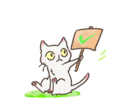 Daily life of White Cat. sticker #13758457