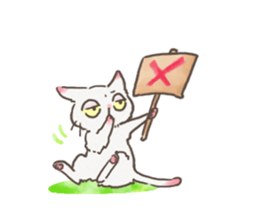 Daily life of White Cat. sticker #13758458