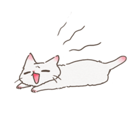 Daily life of White Cat. sticker #13758459