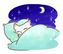 Daily life of White Cat. sticker #13758461